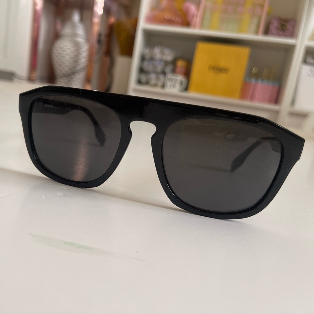 Black and white Burberry glasses
